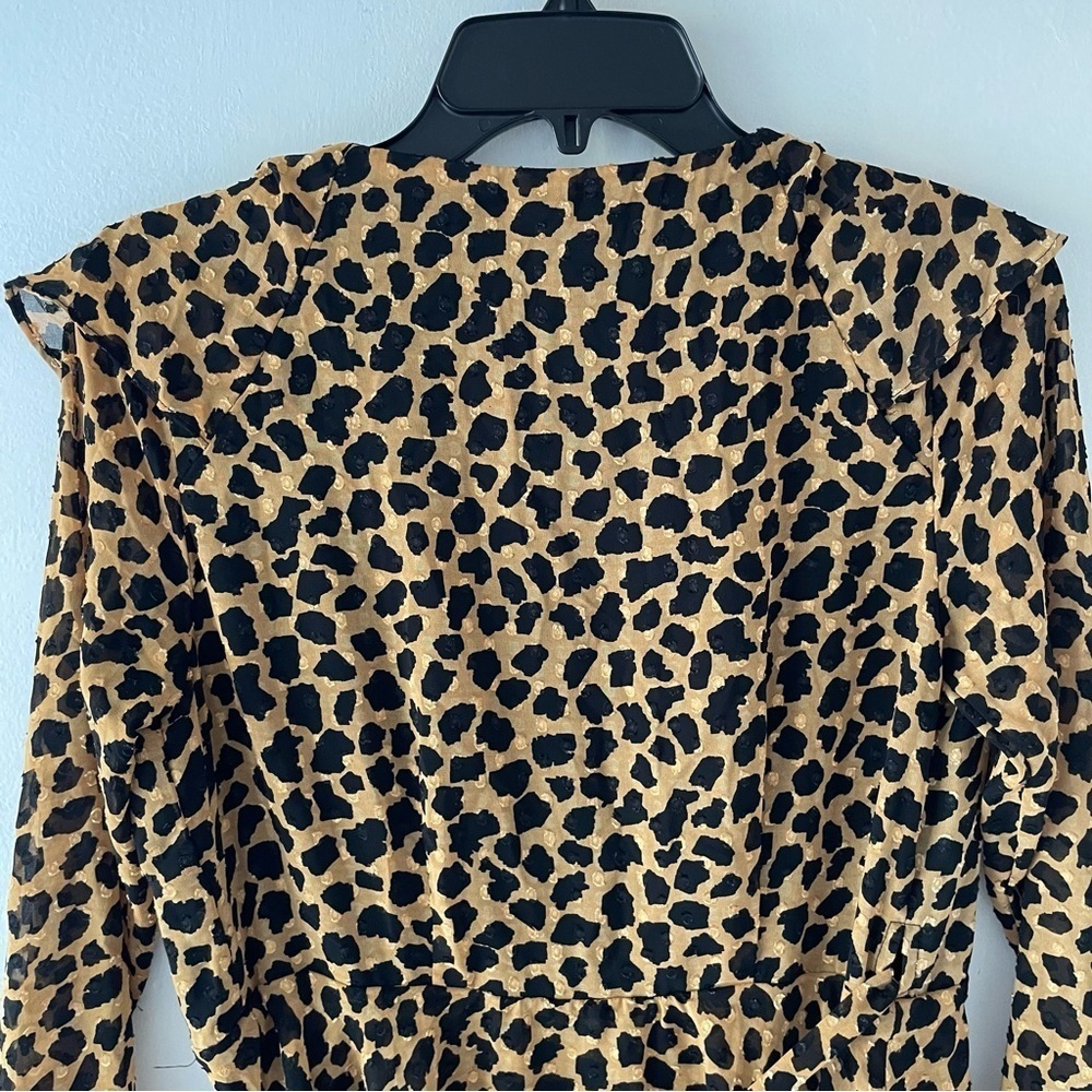 Free People black and gold animal leopard cheetah print dress 37767 - Picture 6 of 12